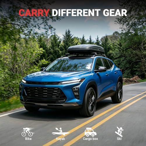 Image of Heavy Duty All-Aluminum Roof Rack Cross Bars Compatible with Chevrolet Chevy Trax 2023-2026 (Not Fit LS /1RS), 330 lbs Capacity Rooftop Cargo Carrier for Bike, Ski, Snowboard & Luggage