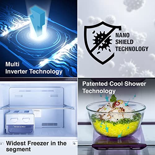 Image of Godrej 265 L 3 Star Convertible Refrigerator Appliance (RT EONVALOR 280C 35 RCIT TL WN, Tulip Wine, 4-in-1 Convertible, Cool Balance Technology)