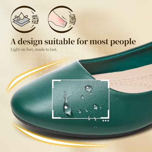 Image of Women's Ballet Flats Shoes Comfortable PU Leather Dress Slip on Shoes Teacher Business Casual