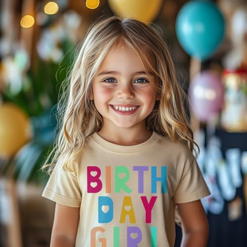 Birthday Girl T-Shirt 2nd 3rd 4th 5th 6th 7th Toddler Girls Birthday Shirt Cotton Short Sleeve B-Day Tees2