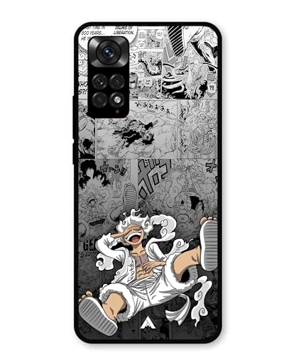 Image of Premium Anime 2 Case for Xiaomi Redmi Note 11s (Glossy Finish) Soft-Touch Metal TPU Back Cover, Shockproof, Designer, Aesthetic Mobile Phone Case
