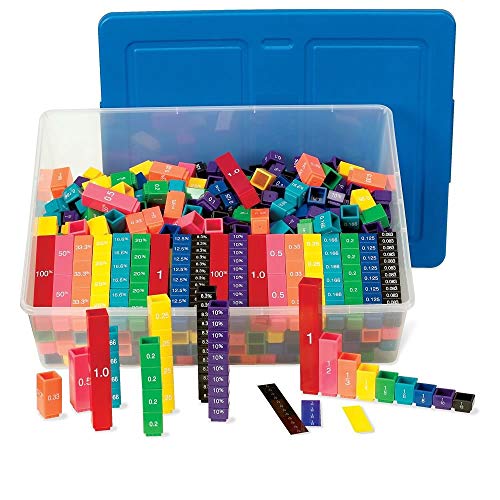 Hand2Mind Rainbow Fraction Tower Equivalency Cubes, Montessori Math Materials, Fraction Manipulatives, Unit Fraction, Fraction Cubes, Math Manipulatives For Elementary School (15 Sets) #TOP3