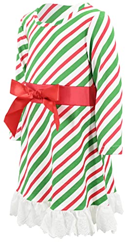 Image of Girls Long Sleeve Ruffled Dresses for Toddlers and Kids