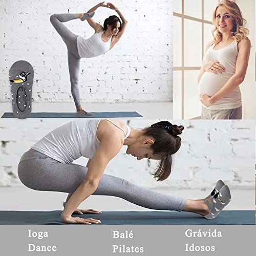 J COLOUR Kit 3 pares de meias de ioga femininas,meias antiderrapantes para exercícios descalços de b