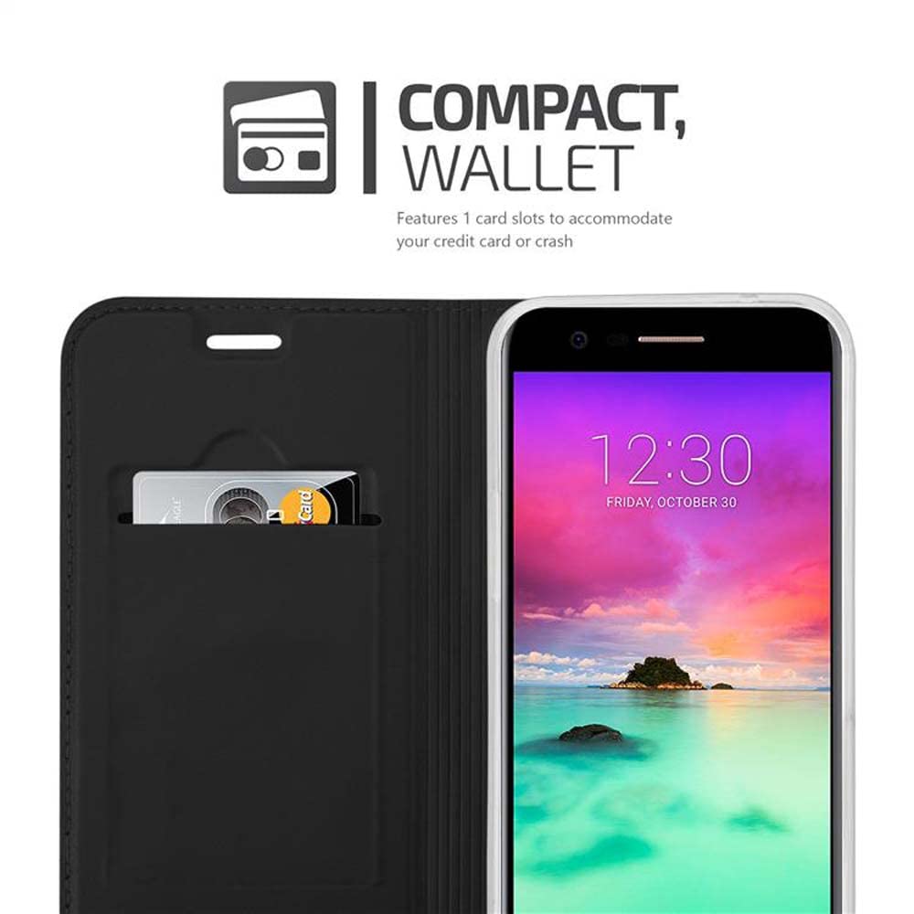 Cadorabo Custodia A Libro Per LG K10 2017, Pelle Sintetica Blu Scuro, Portafoglio Con Slot Per Carte E Supporto