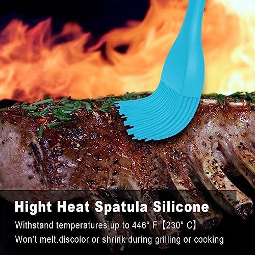 Image of Walfos Silicone Basting Pastry Brush, Heat Resistant Pastry Brush Set, Strong Steel Core and One-Pieces Design, Perfect for BBQ Grill Baking Kitchen Cooking, BPA Free and Dishwasher Safe, 2 Pcs (Blue)