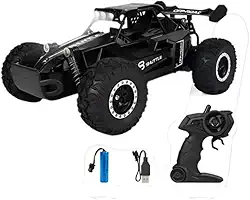 Carrinho de Controle Remoto 4x4, 1:16, Alta Velocidade 20km/h, 2.4GHz, LED, Amortecedores, Todo-Terreno