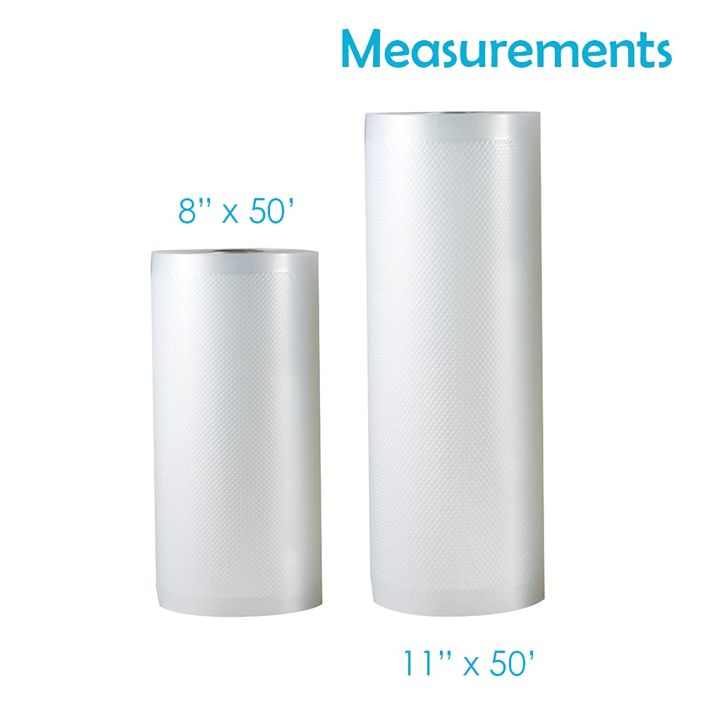 Houseables Vacuum Sealer Bags, Sous Vide Rolls, Two (2), Combo, 8 Inch