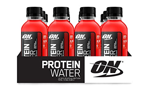 Optimum Nutrition Protein Water RTD Bottles, Fruit Punch, 16 Ounce (Pack of 12)