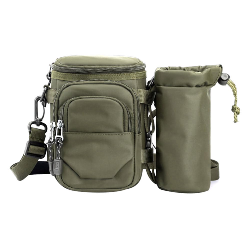 Bolsa for transportar botellas de agua, riñonera táctica con soporte for bolsa de hidratación extraíble y cinturón ajustable.,Botella de camping(Armygreen)