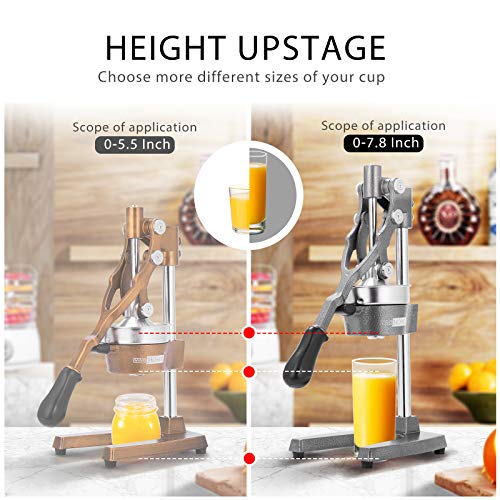 10 Best Vivohome Extra Tall Heavy Duty Commercial Manual Hand Press Citrus Orange Lemon Juicer Squeezer Machine Grey 21 What Is The Best Juicer For Oranges And Lemons Juicer Machine List