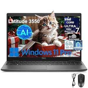 Dell Computadora portátil Latitude 3550 15 FHD de 15.6 pulgadas, Intel 12-Core Ultra 7 155U (Beat i7-1355U), 64GB DDR5 RAM, 2TB PCIe SSD, WiFi 6, Bluetooth 5.3, teclado retroiluminado, lector de