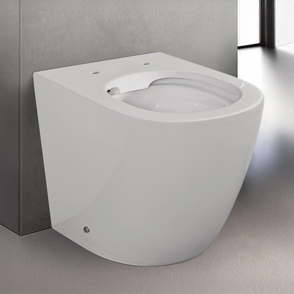 Tokyo WC filo muro a terra Rimless ceramica bianca design slim