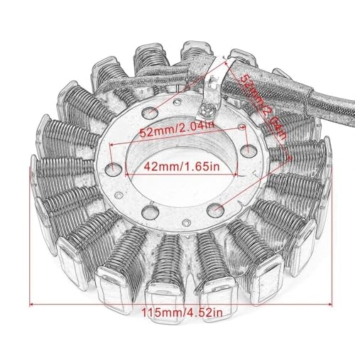 Bobine stator VFR800 avec joint pour moteur Vtec Interceptor ABS 2002-2018