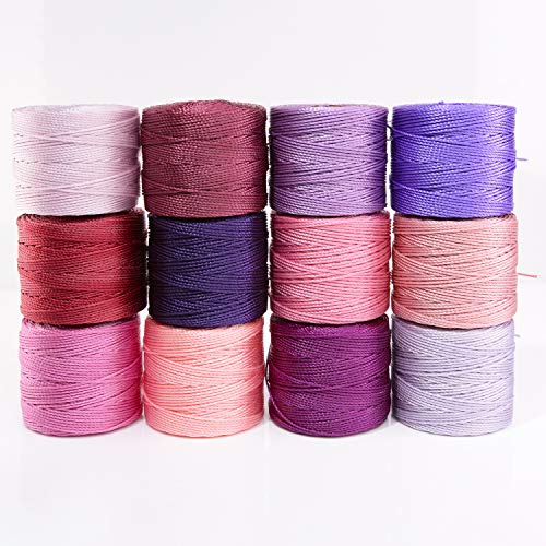 Beadsmith S-Lon Bead Cord Tex210 12/Pkg-Spring, Multicolor, 12 Spools" - Image 2