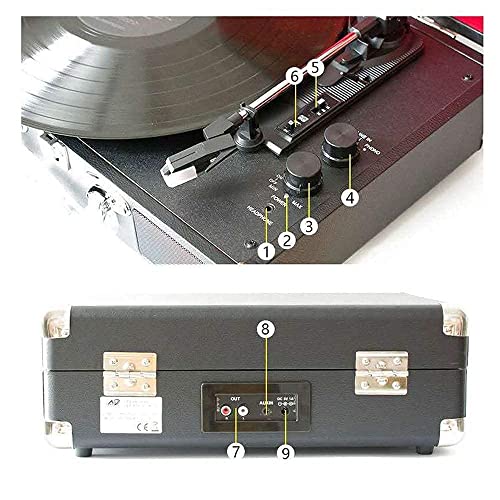 AURADO Tourne-Disque, Haut-Parleur Bluetooth rétro Portable Turntable Bluetooth Valise Turntable Record Machine Vintage… - Les Beatles, Paul McCartney, John Lennon, RIngo Starr, George Harrison AURADO Tourne-Disque, Haut-Parleur Bluetooth rétro Portable Turntable Bluetooth Valise Turntable Record Machine Vintage… – Image 7