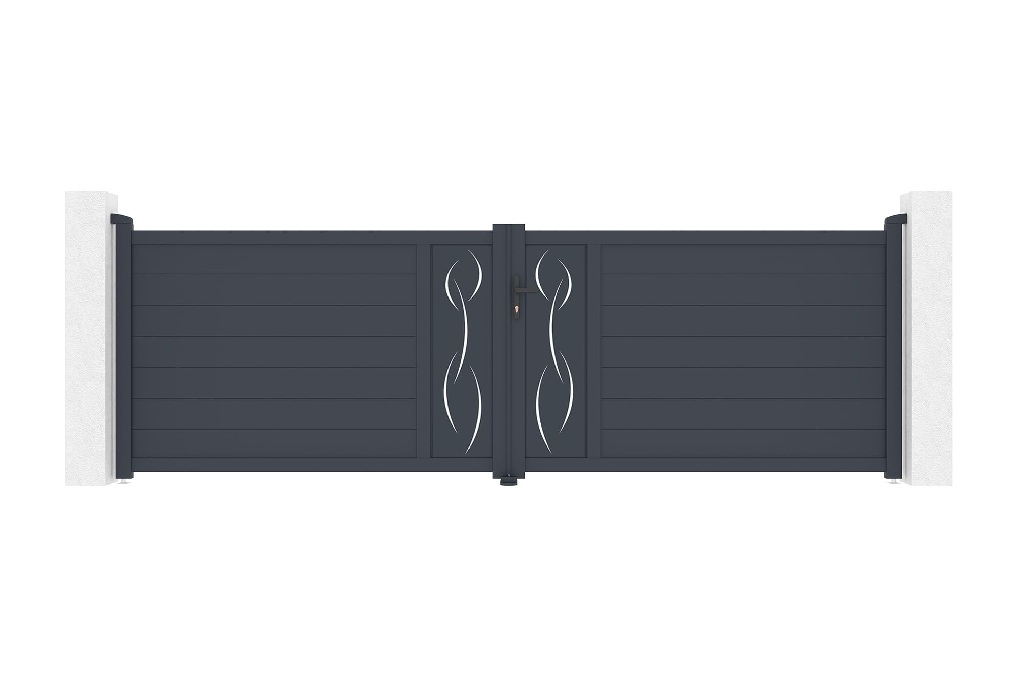 Casanoov Portail battant 4m LIFE H.120 aluminium gris