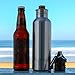 BottleKeeper 1.0 The Original Stainless Steel Bottle Holder and Insulator to Keep Your Beer Colder, 12 oz, Blue