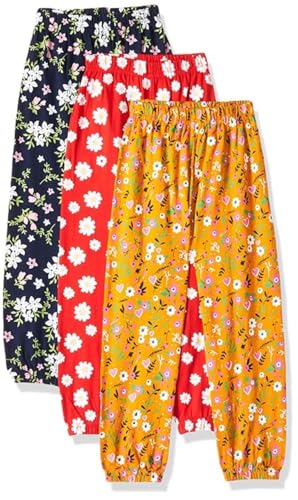 Image of T2F Girl's Cotton Regular Fit Printed Track Pant (Pack of 3)