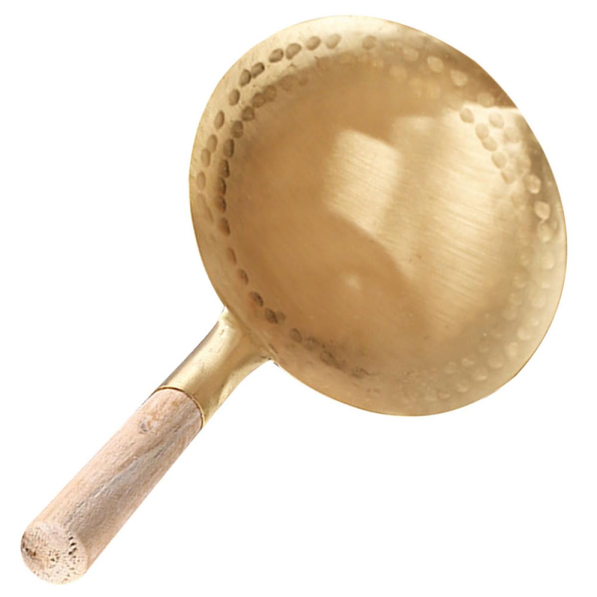 Cuchara para servir tofu Beaupretty de cobre y madera con mango corto duradera