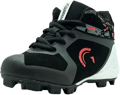 Guardian Baseball Tacos de béisbol de caña alta para niños y niñas, tacos de sóftbol, talla 12 para niños pequeños a 7 para niños grandes