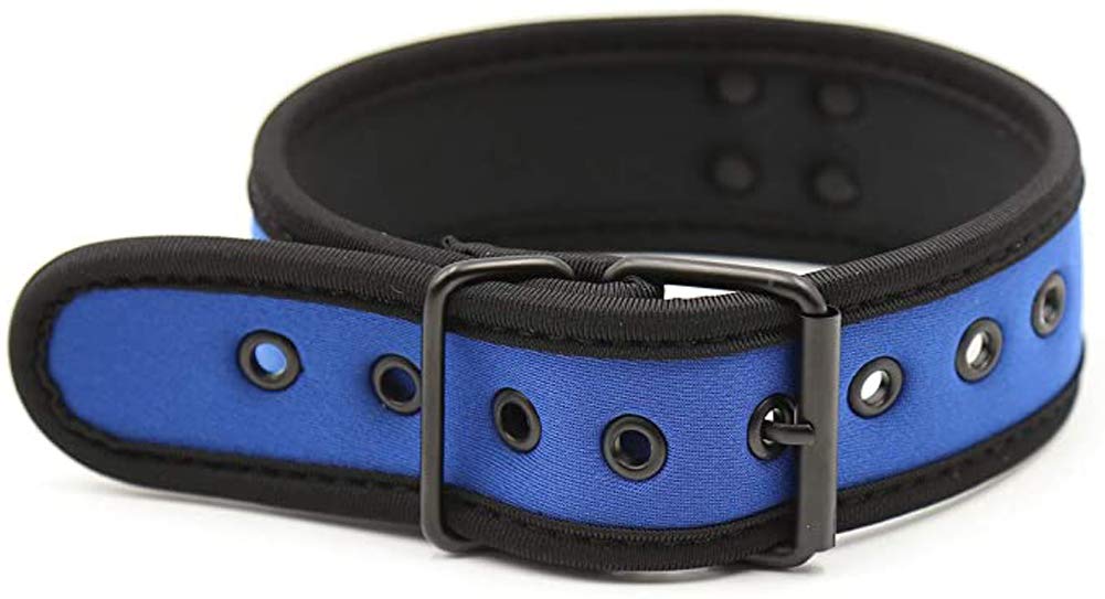 HOT DREAM Neoprene Puppy Custom Choker Collar for Men Women: Blue