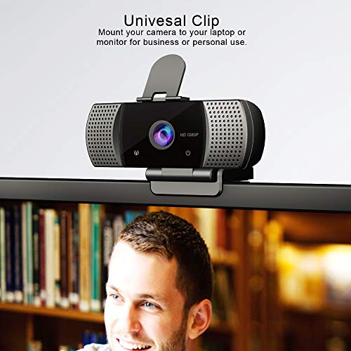 KOGOLIKE Webcam per PC Full HD 1080P con Microfono, con Webcam Cover E treppiede, Videocamera per Videochiamate, Studio, Conferenza, Registrazione, Gioca a Giochi e Lavoro a Casa