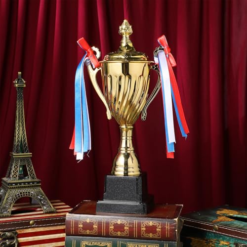 Toddmomy Troféu De Prêmio De 11. 4 Polegadas De Troféu De Grande De Troféu De Metal Para Adultos Cri
