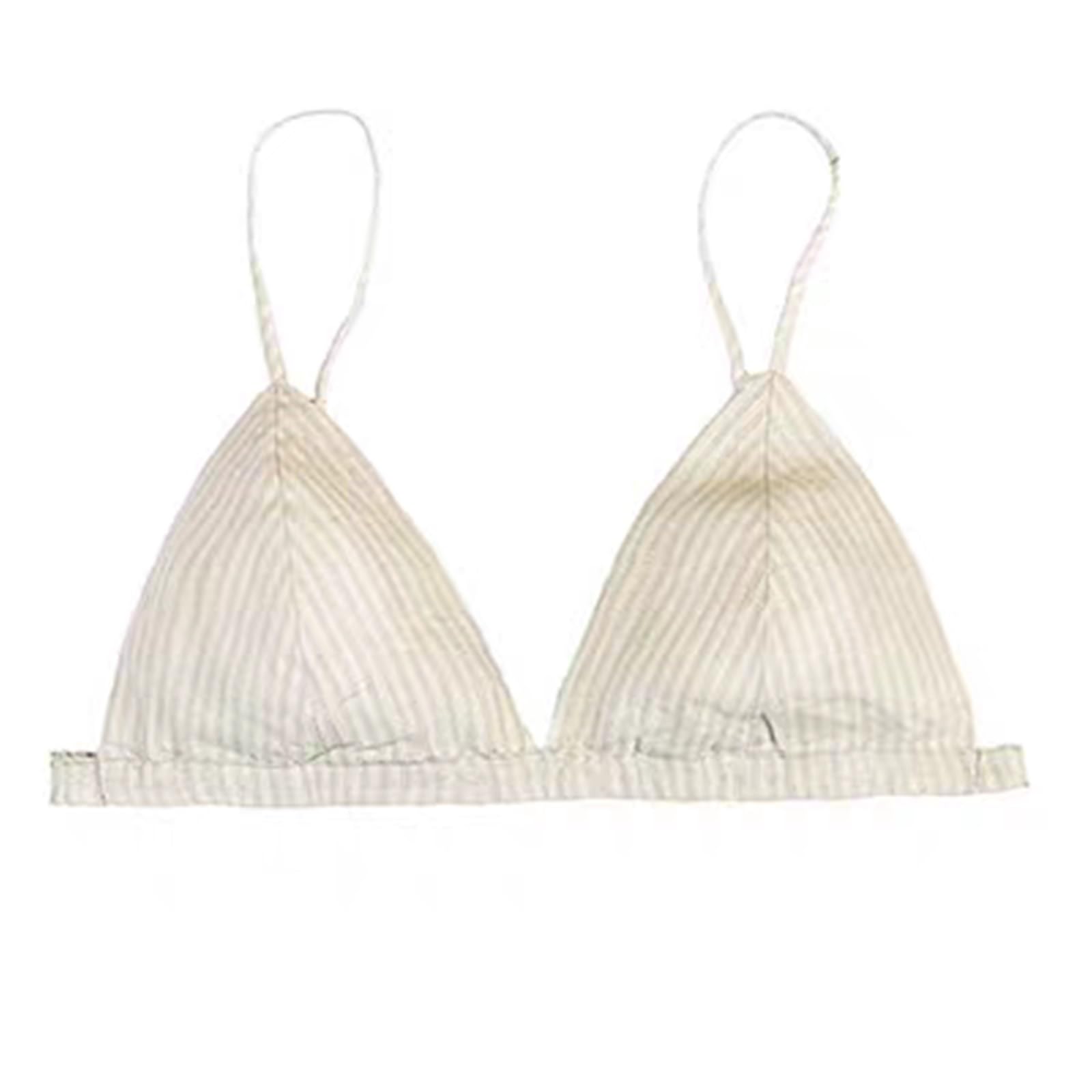 Sujetadores Transpirables 100 % Lino For Mujeres Con Pechos Pequeños Bralette Triangular Que No Se Nota El Pezón For Vestidos O Blusas Con Espalda Baja.