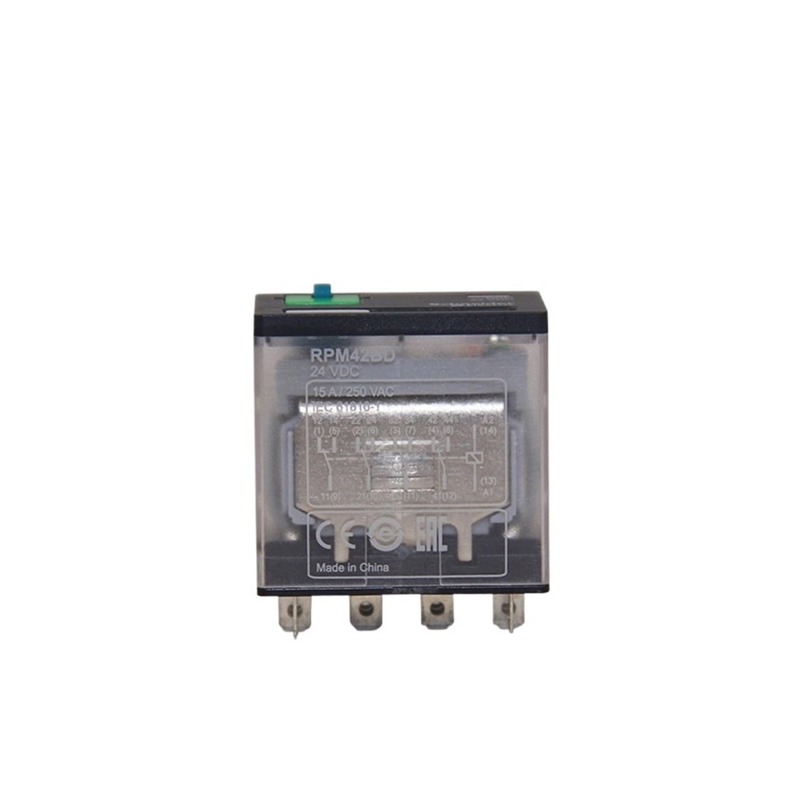 Relais de puissance petit relais intermédiaire RPM42BD LED 24VDC
