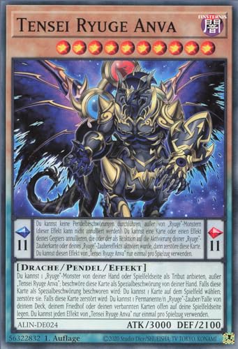 Tensei Ryu-Ge Anva ALIN-DE024 Common Deutsch Boosterfrisch 1. Auflage - Alliance Insight - mit ReCollectibles-Versandschutz - für Yu-Gi-Oh!