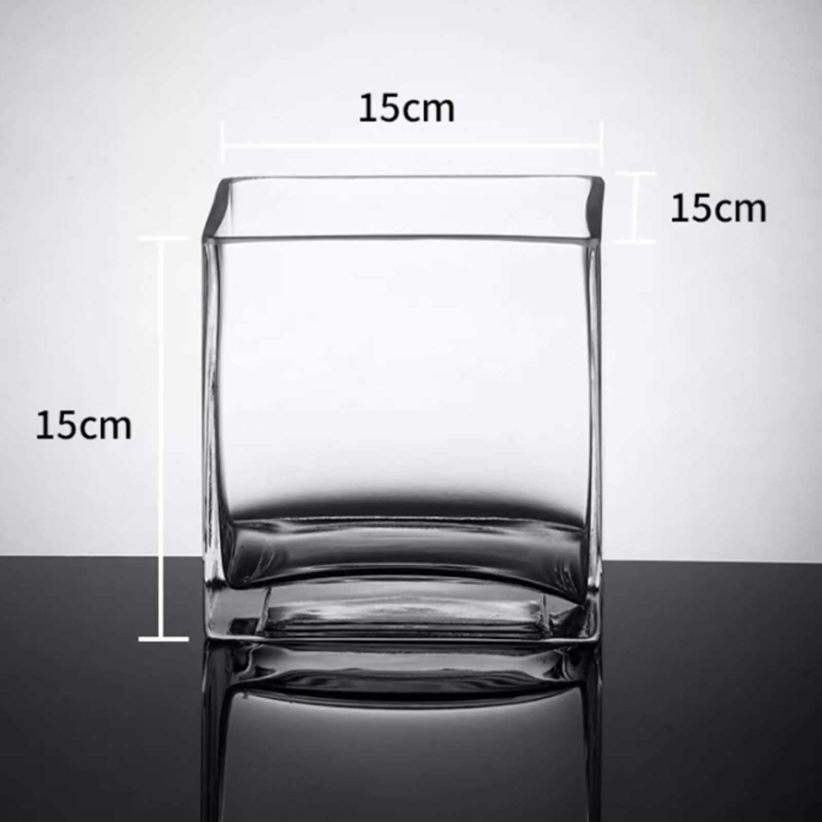 Süßwasserfische Quadratisches verdicktes Glas-Aquarium-Wohnzimmer-Desktop-Mini-Aquarium