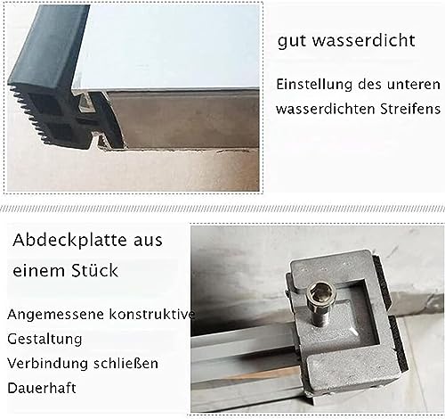 Panneau d'arrêt d'eau en alliage d'aluminium robuste de 100 x 60 cm - 3