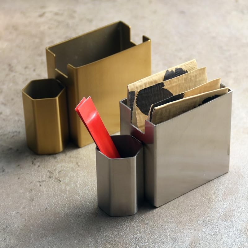 9,5 * 2,5 * 6,8 CM 1/2 SZTUK Stal nierdzewna Serwetnik Organizer Serwetnik Wolnostojący Serwetnik do Stołów Kuchennych Jadalnych