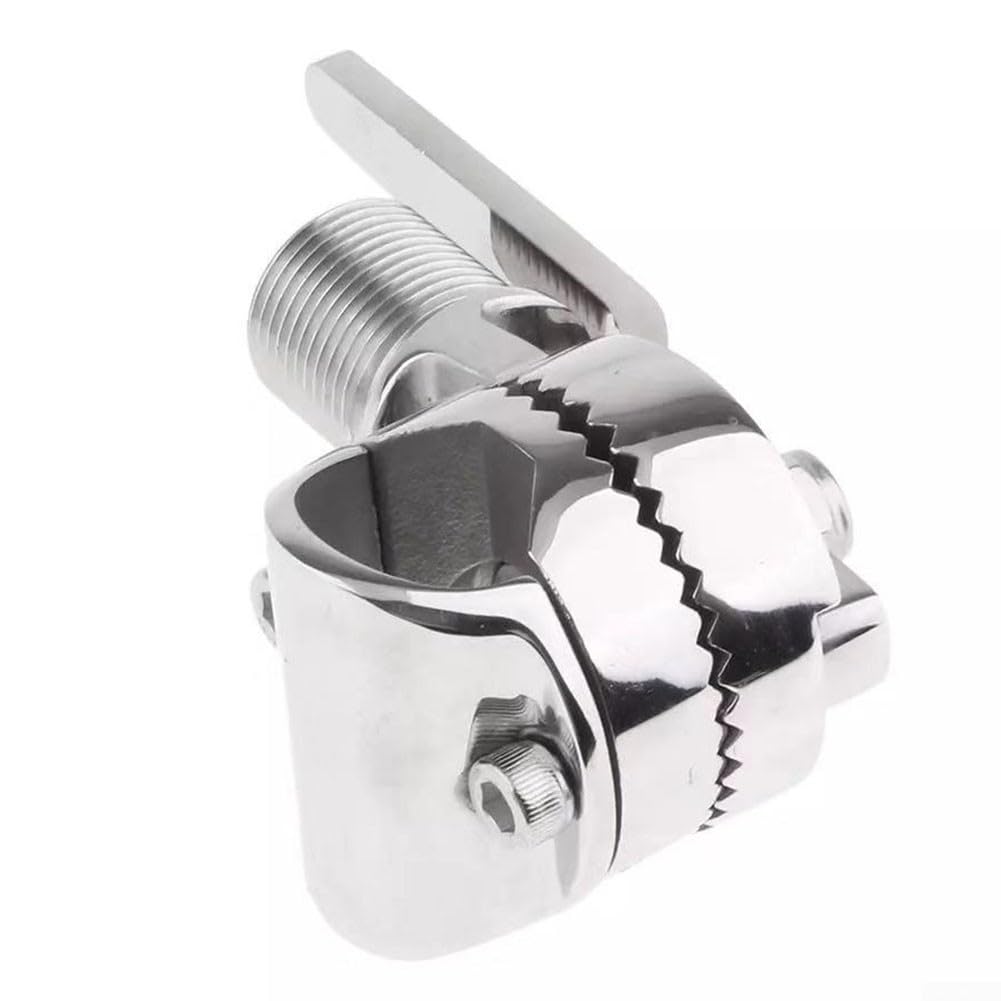 Zoegneer Marine VHF Antenna Mount 316 Acciaio Inox Regolabile Cricchetto Base Per 22-25mm Diametro Antenne Barca Yacht RV Staffa di Montaggio 270 ° 180 ° Angolo