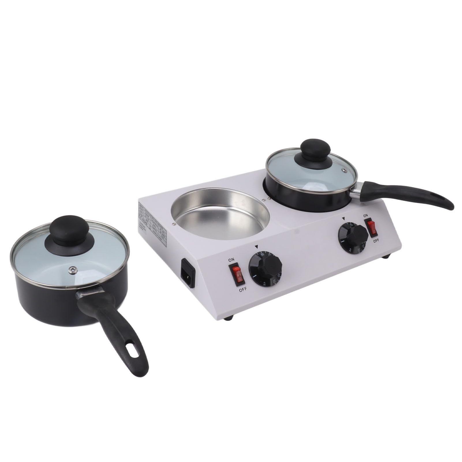 Wakects Macchina elettrica per fusione di cioccolato fusione in alluminio alimentare fusore cioccolato 2 serbatoi Elettrico Tempering Pot (EUspina 220 V)