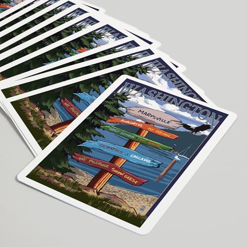 Baraja de 52 cartas tamaño póker Destinos Marysville miniatura 5