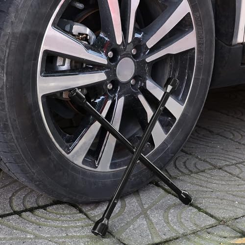 Image of BIG RED T39232-1 Professional 16 inch Universal Heavy Duty 4-Way Cross Lug Wrench (11 /16 inch, 3 /4 inch, 13 /16 inch, 7 /8 inch) for Tire Changing and Auto Maintenance, Black (Pack of 10)