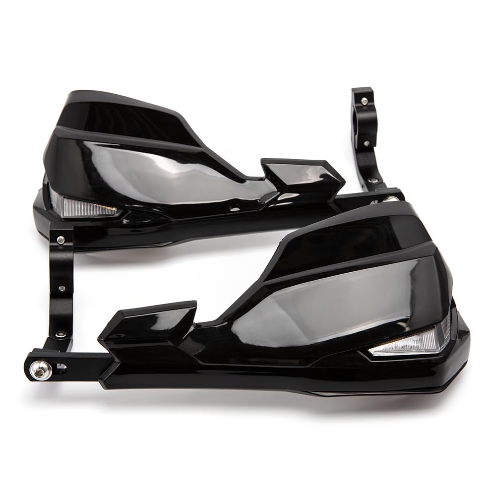 Motorrad Handschutz mit Licht 22 mm 25 mm Lenker Windabweiser Handschutz Handprotektoren für R1250GS R1200GS ADV F800GS Adventure S1000XR F900XR F850GS (Schwarz)
