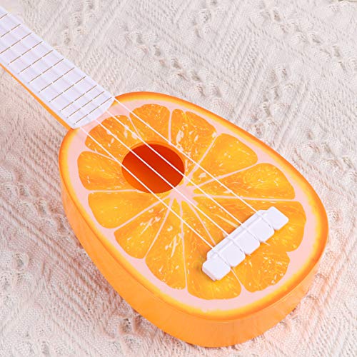 Milisten 1Pcs Orange Shape Ukulele Mini Fruit Ukulele Small Children Fruit Guitar Early Learning Educational Toy For Boys And Girls (Yellow) #TOP5
