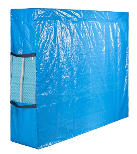 SLEEPING LAMB Heavy Duty Mattress Bag for Moving Queen Size Reusable Bed Bag for Storage, 4 Reinforced Handles, Visible PVC Window, Fit 15.7 Thick Mattress