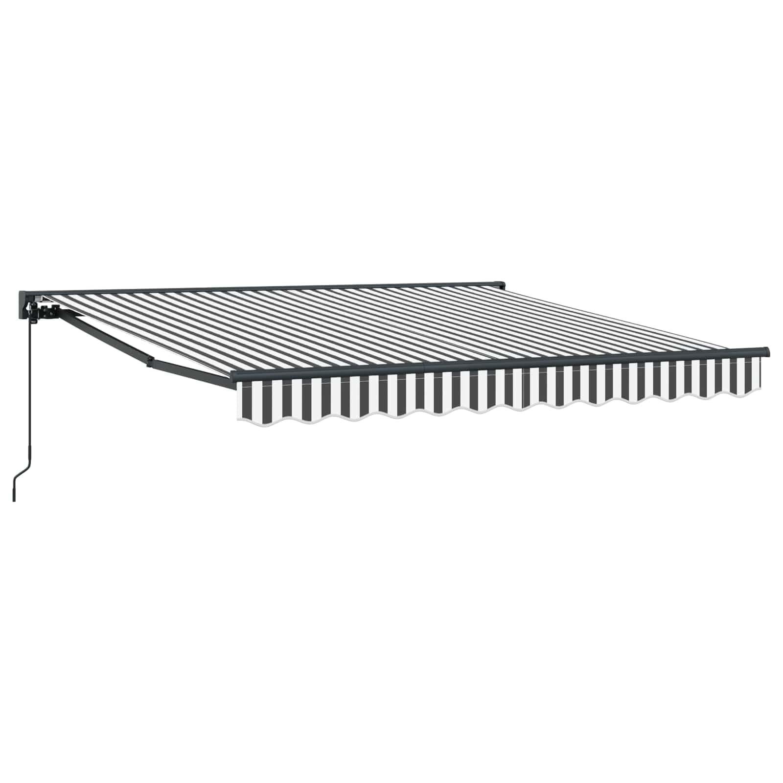 300x250cm Retractable Awning with Hand Crank, Wall Mount