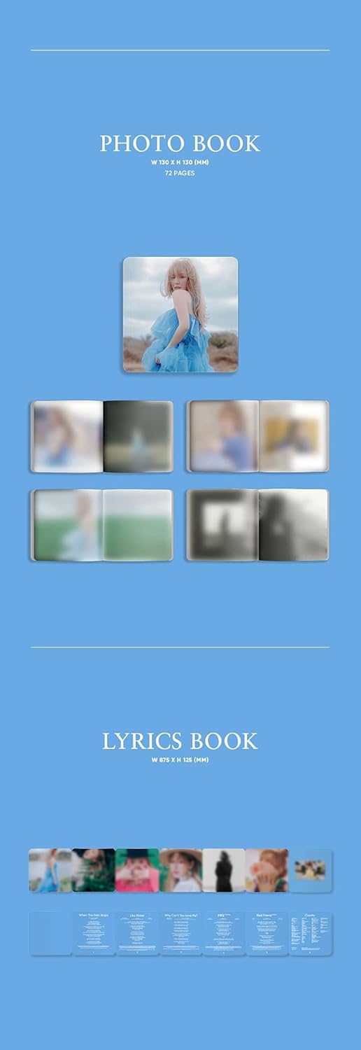 REDVELVET Wendy - Like Water (Case Ver.) (Vol.1) Album+Folded Poster+Extra Photocards Set