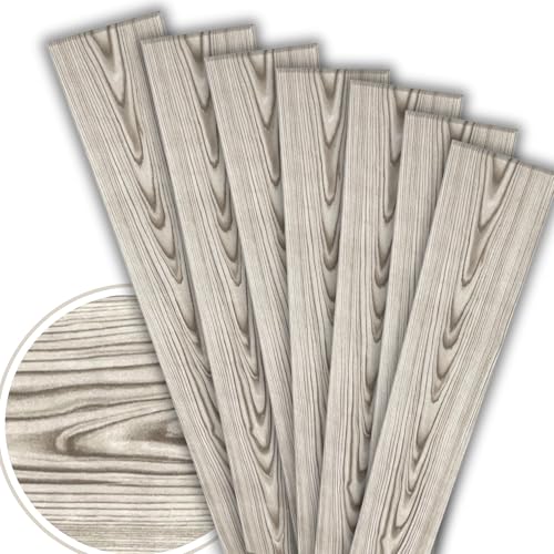 PP-111 - Paneles de techo (20 m²/120 unidades, aspecto de madera, poliestireno XPS imitación de madera, poliestireno, 100 x 16,7 cm, color ceniza)