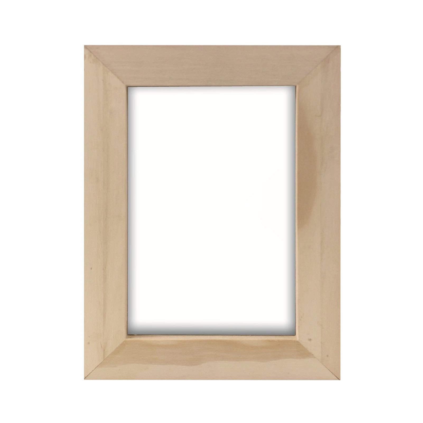Rayher Cornice In Legno con Doppio Vetro Acrilico, da Appoggiare, Legno Naturale Non Trattato, 11.5 x 16 x 3.5 cm, da Personalizzare e Colorare, 62839505