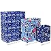 FZOPO Hanukkah Gift Bag Set, 12 Pieces Premium Quality Assorted Sizes Paper Bags with Tags, 4 Extra Large, 4 Large, 4 Medium (6 Happy Hanukkah Designs)