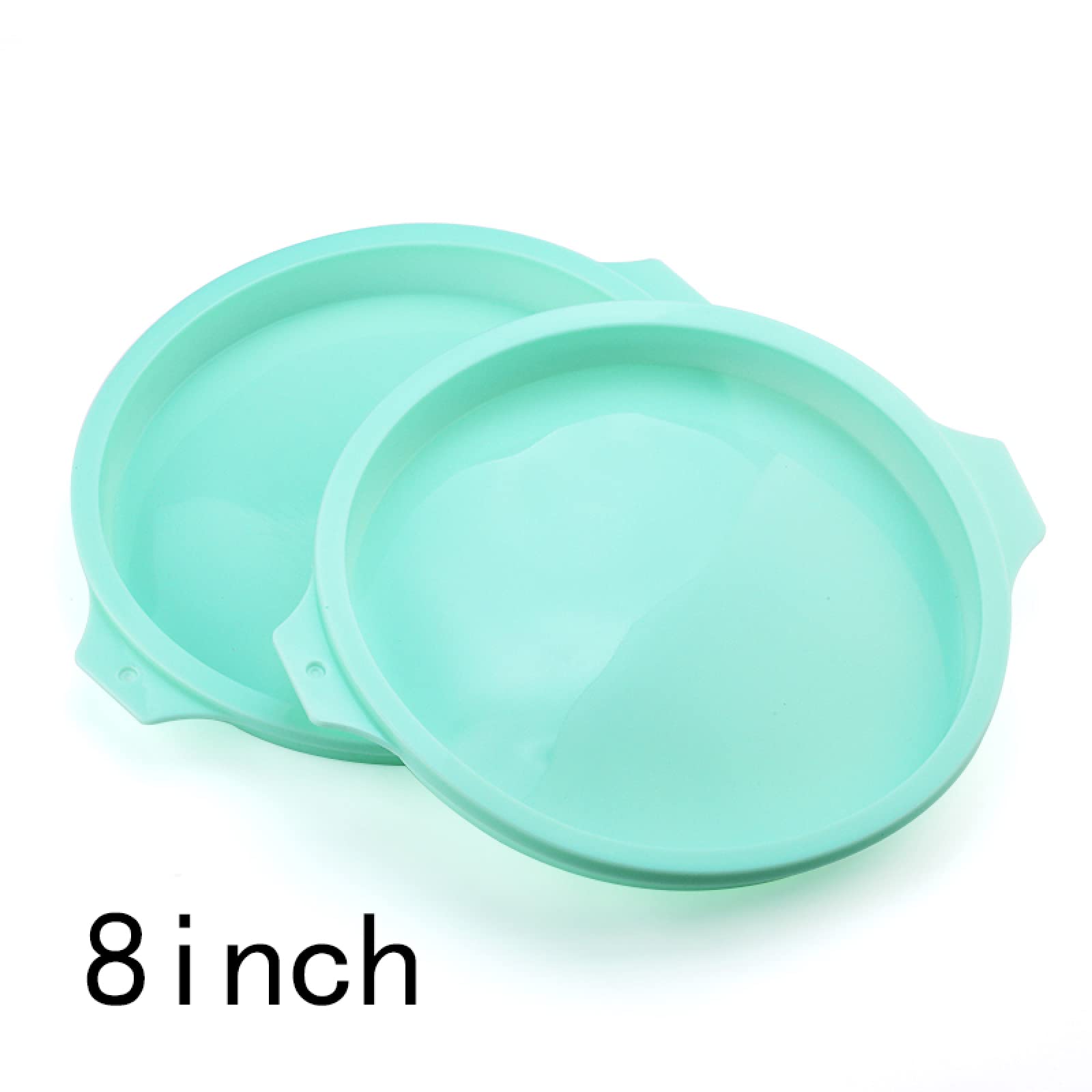Silikonowa blacha do pieczenia silikonowa warstwowa forma do ciasta okrągły kształt DIY desery forma do pieczenia musy formy do ciasta kuchnia naczynie do pieczenia 20 cm zielony 2 szt