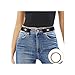 JasGood Schnallenfreier Damen Stretch Elastischer Gürtel für Damen Herren, Plus Size Keine Schnalle Unsichtbarer Gürtel für Jeans Hosen, Schwarz, Hosengröße 60cm-85cm