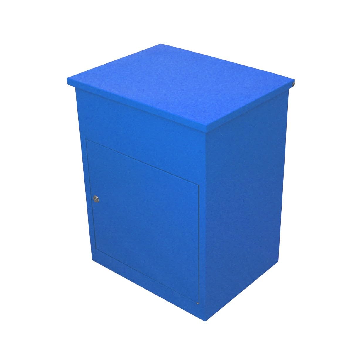 Blue Parcel Post Box - Galvanised Steel - 5 Keys Included - Monstershop