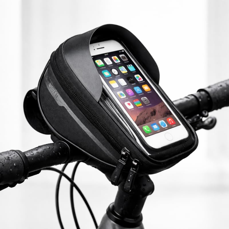 Bolsa de Guidão para Bicicleta com Suporte para Celular Impermeável